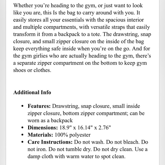 Beyond Yoga Convertible Gym Bag - Picture 3 of 3